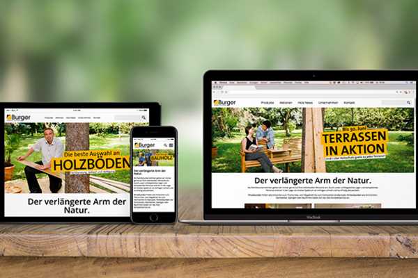 Burger Webseite
