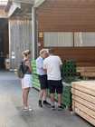 Terrassen-Musterfläche mit verschiedenen Holzarten und Verlegemöglichkeiten